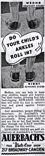 Auerbach's Store Advertisement. Camden Courier-Post. January 15, 1938