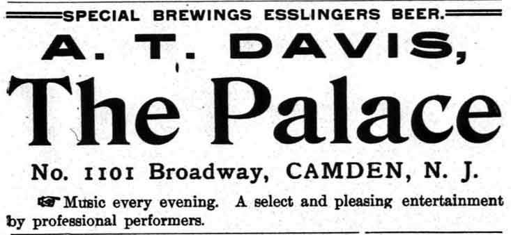 The Palace advertisement, 1901 Camden City Directory