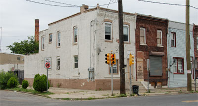 Looking southeast at Broadway and Jefferson Street, June 27, 2011