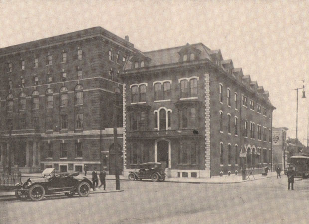 Broadway and Federal Street looking toward the Elks and YMCA buildings, c.1929