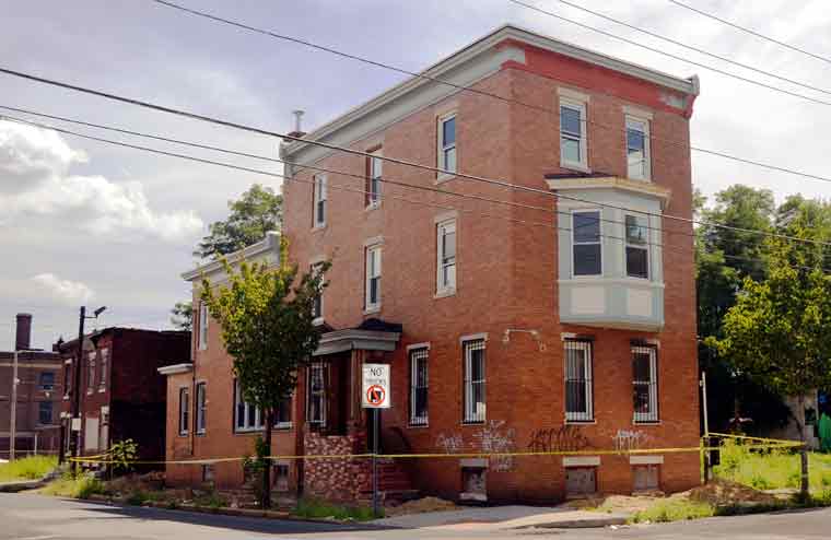 Southeast corner of Broadway and Van Hook Street — August 24, 2011