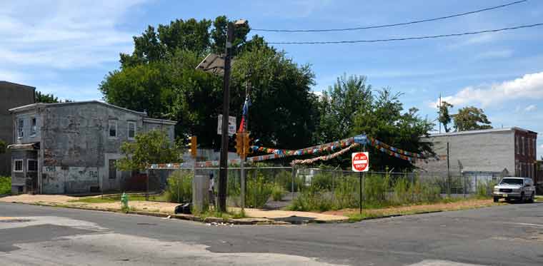 Southwest corner of Broadway and Van Hook Street — August 24, 2011
