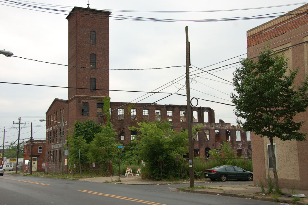 Looking southwest at Broadway and Winslow Street — June 27, 2011