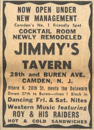 Jimmy's Tavern — Now Open Under New Management — Camden Courier-Post, June 5, 1968