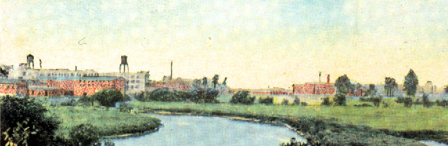 Industrial skyline of Camden from the Cooper River, c. 1910, identifying factories