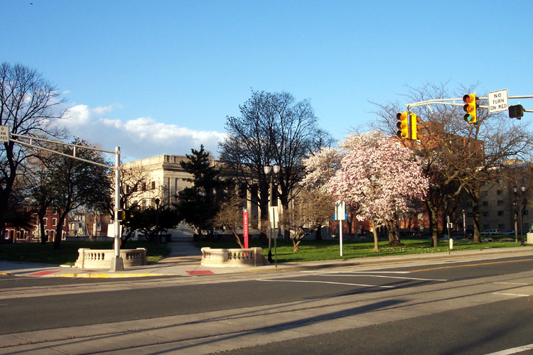 Cooper Street looking northeast from Front and Cooper, April 2005
