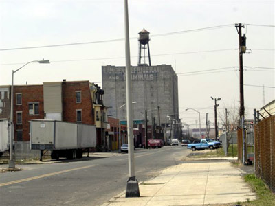 Looking west on Kaighn Avenue from 273 Kaighn Avenue, April 1, 2005