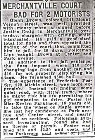 222 Mickle Street — Frederick Foster, Camden Evening Courier, July 27, 1925