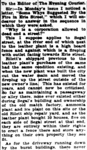 Letter to the Editor of The Evening Courier - Camden Courier-Post, February 29, 1928