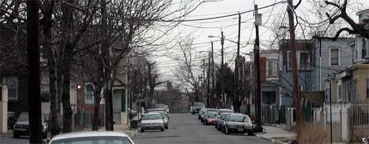 Carman Street looking east from 27th Street, March 2004