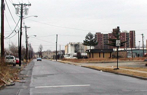 Carman Street looking east from 17th Street, March 2004