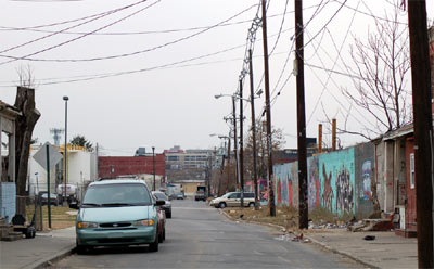 West on Carman from 20th Street, February 2008