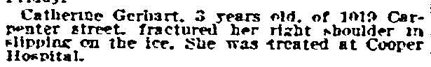 Philadelphia Inquirer, January 24, 1917 — Catherine Gerhart