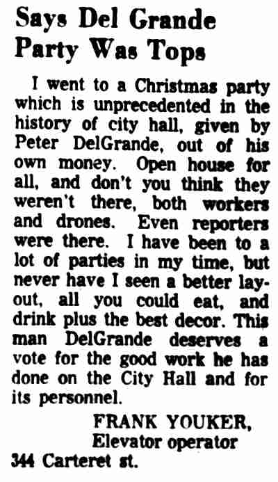 Letter to the editor from Frank Youker, 344 Carteret Street, Camden Courier-Post, December 31, 1964