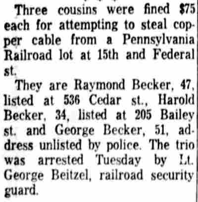Camden Courier-Post, April 25, 1963 — Raymond Becker, 536 Cedar Street