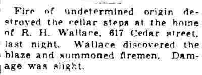 Camden Courier-Post, August 23, 1933 — Fire at 617 Cedar Street