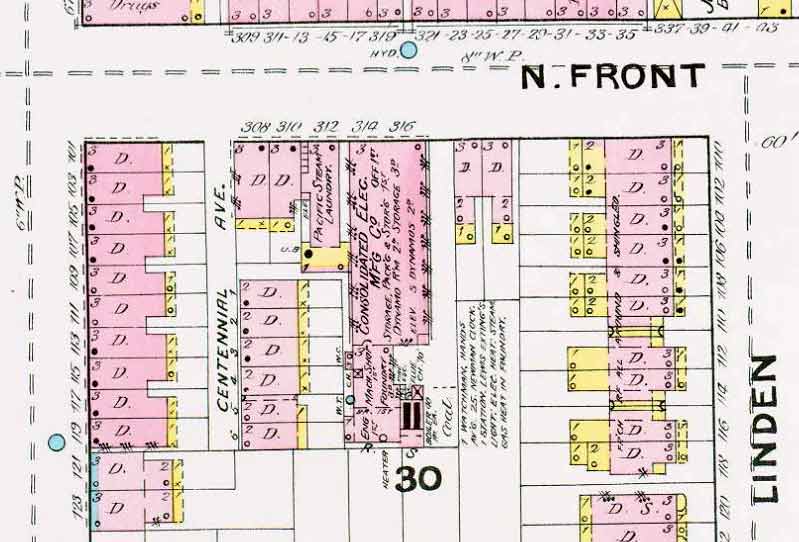 Centennial Avenue — 1891 Sanborn Map of Camden