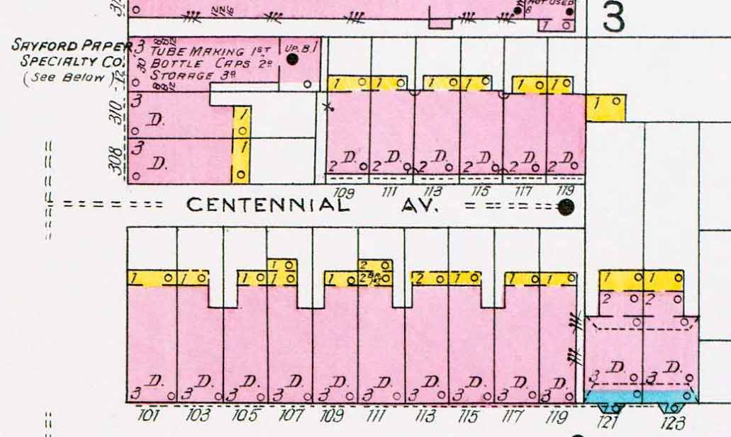 Centennial Avenue — 1906 Sanborn Map of Camden