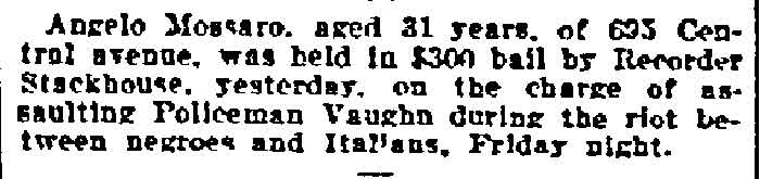 Held in $300 Bail for Assault — 695 Central Avenue — Philadelphia Inquirer, May 20, 1906