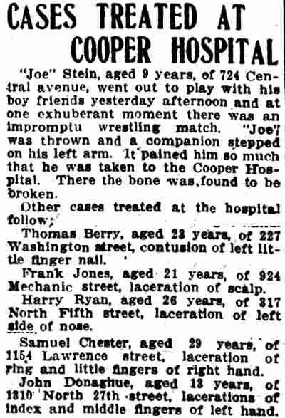 Nathan Stein — 724 Central Avenue — Camden Post-Telegram, April 1, 1913