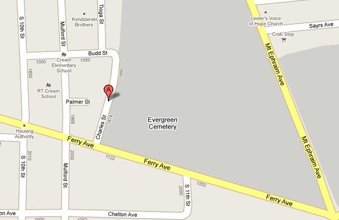 Map of Charles Street, Camden, NJ