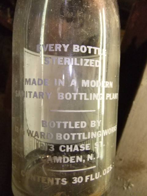 Thirteenth Ward Bottling Works bottles, Camden NJ