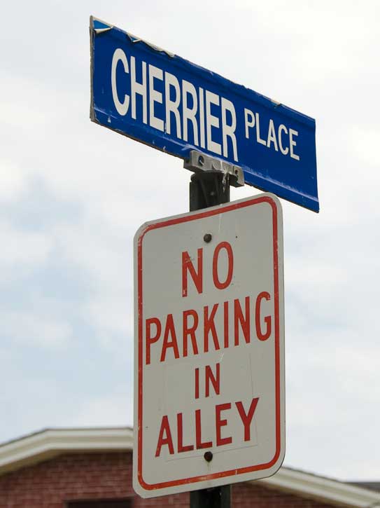 Cherrier Place as seen from Cherry Street, July 1, 2012