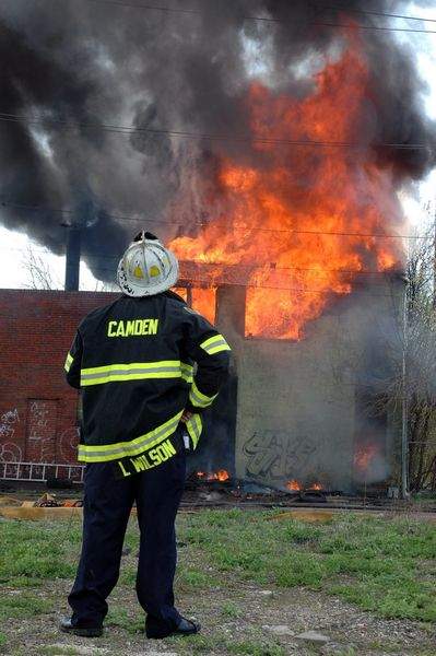 April 6, 2010 — Heavy smoke showing from 286 Cherry Street fire scene