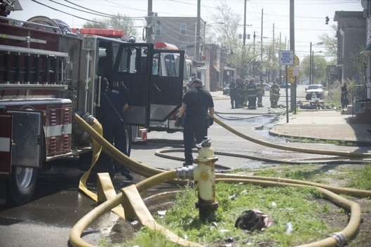 April 6, 2010 — Fire scene at 286 Cherry Street