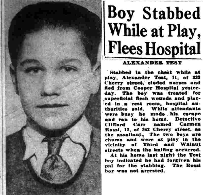 Portrait of Alexander Test, 1932-1933, 333 Cherry Street — Camden Courier-Post, January 6, 1933