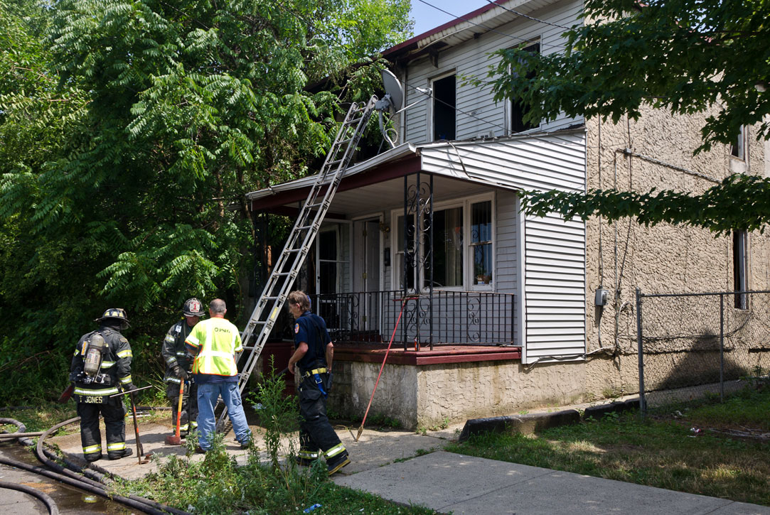 624 Cherry Street — Damaged by fire, June 2012. Photograph July 2012.