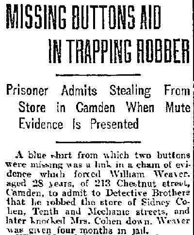 Philadelphia Inquirer, September 13, 1914 — 213 Chestnut Street, William Weaver