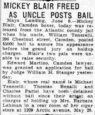 Camden Courier-Post, June 10, 1932 — 296 Chestnut Street, William Tenerelli