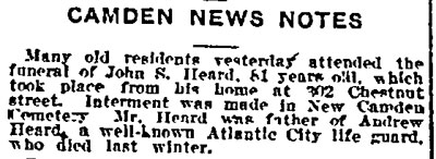 Philadelphia Inquirer, December 23, 1912 — 302 Chestnut Street, John S. Heard