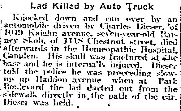 Philadelphia Inquirer, March 23, 1918 — 1118 Chestnut Street, Barney Skoli