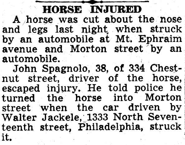 Camden Courier-Post, February 1938 — 334 Chestnut Street, John Spagnolo