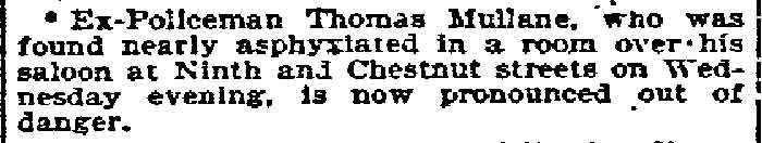833 Chestnut Street — Thomas Mullane saloon, 1895–1896