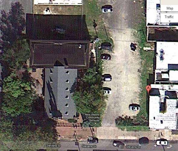 2012 satellite view of the Church Place area