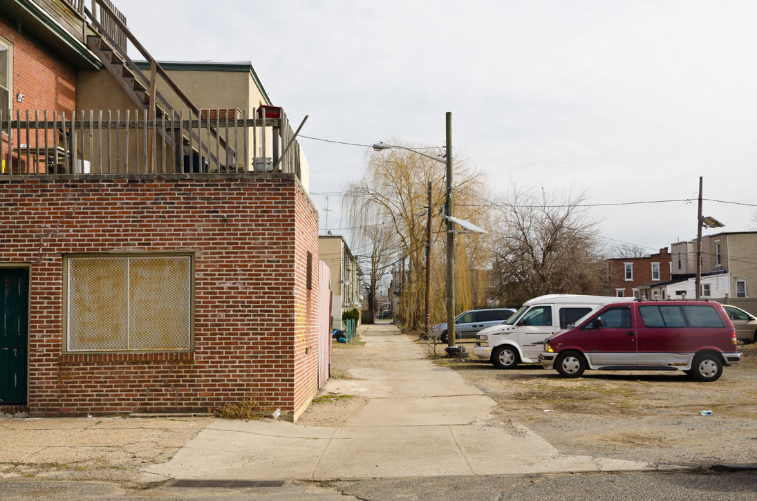 Clarion Street as seen from South 6th Street, February 14, 2012