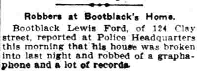 Robbers at Bootblack's Home — Camden Post-Telegram, March 14, 1911