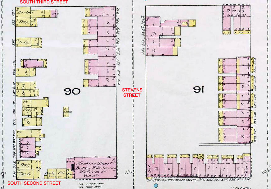 1885 Sanborn Fire Insurance Map — Channing Terrace and Cleveland Terrace area, plate 2