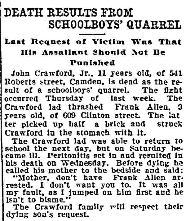 609 Clinton Street, 1899-1909 Charles H. Allen & Family, Philadelphia Inquirer, January 19, 1900