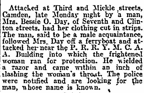 716 Clinton Street, 1905 Bessie O. Day, Philadelphia Inquirer, March 1, 1905