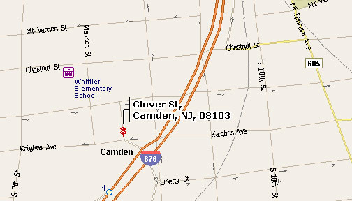 Clover Street map