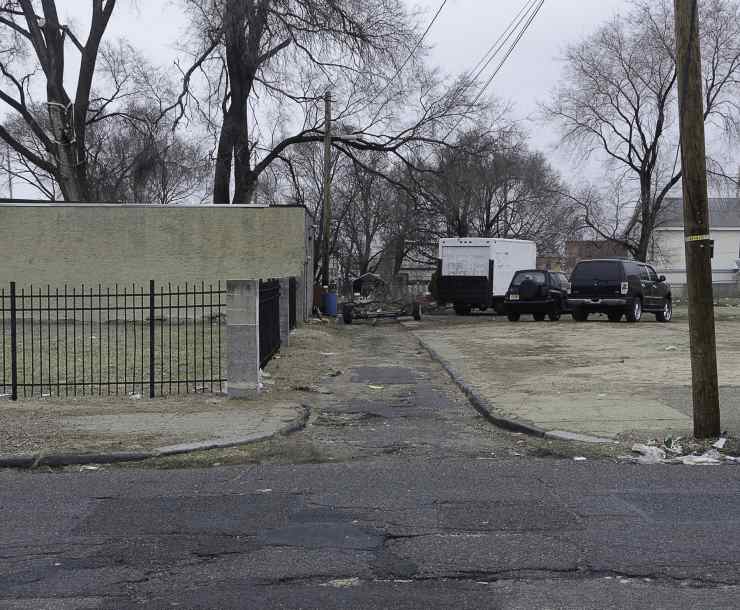 Looking north on Coates Avenue from Walnut Street, March 19, 2014