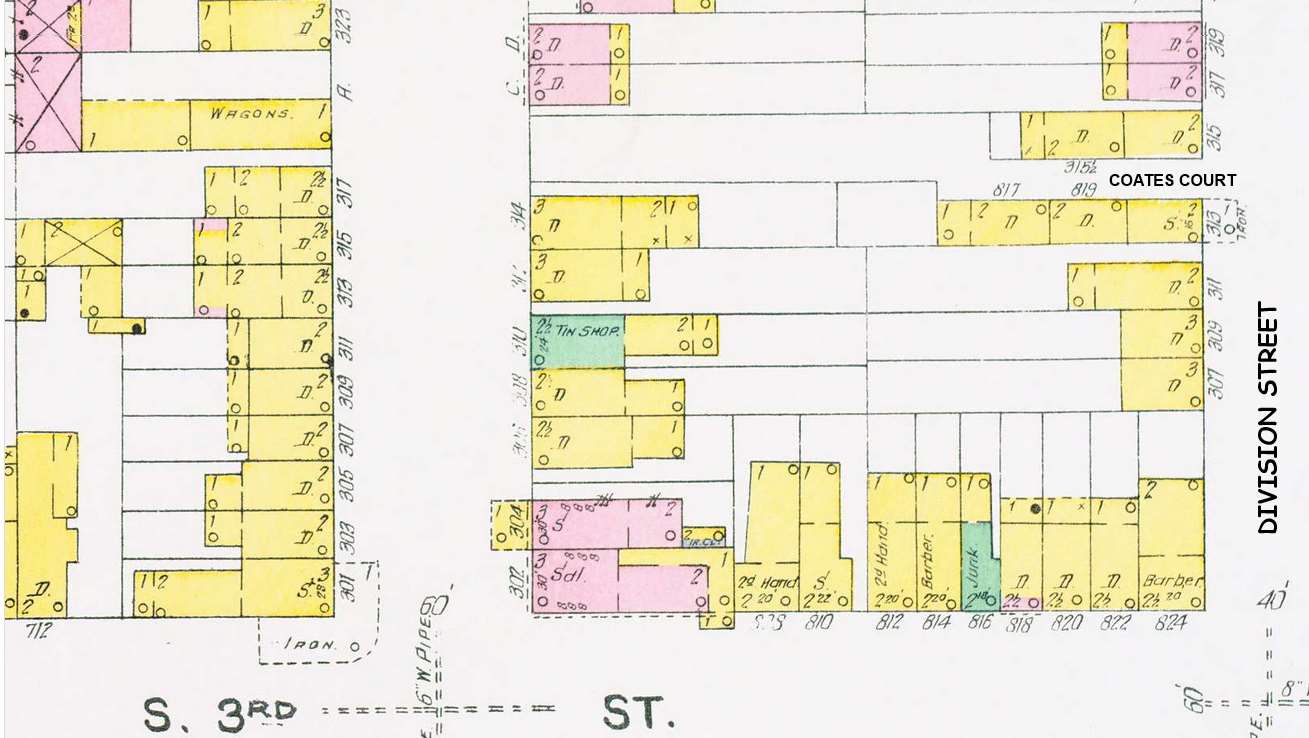 Coates Court — 1906 Sanborn Map