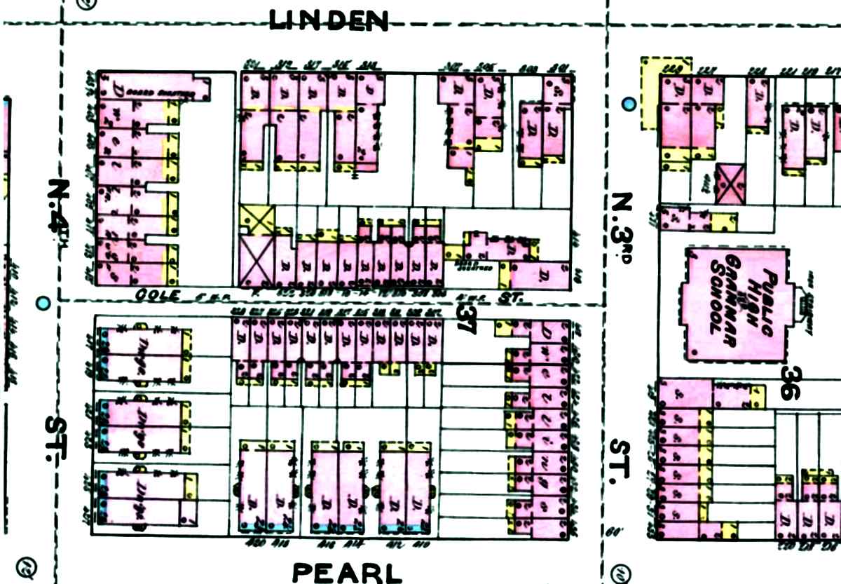 1891 Sanborn Map of Cole Street