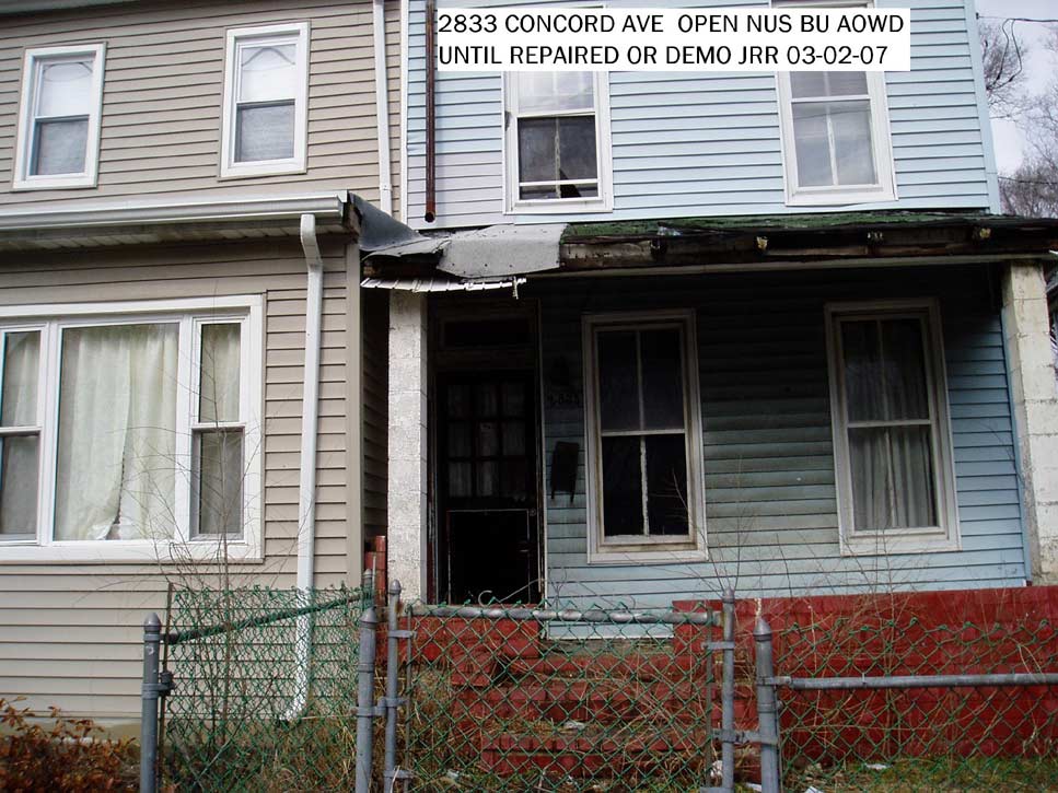 2833 Concord Avenue, March 2, 2007
