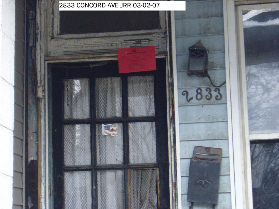 2833 Concord Avenue, March 2, 2007