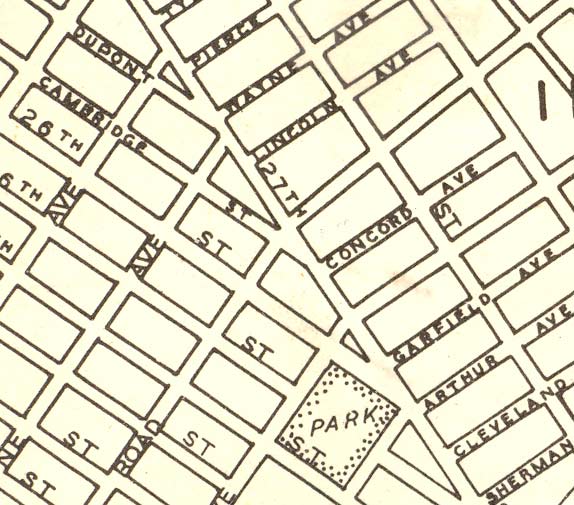 Concord Avenue — Map published in 1946